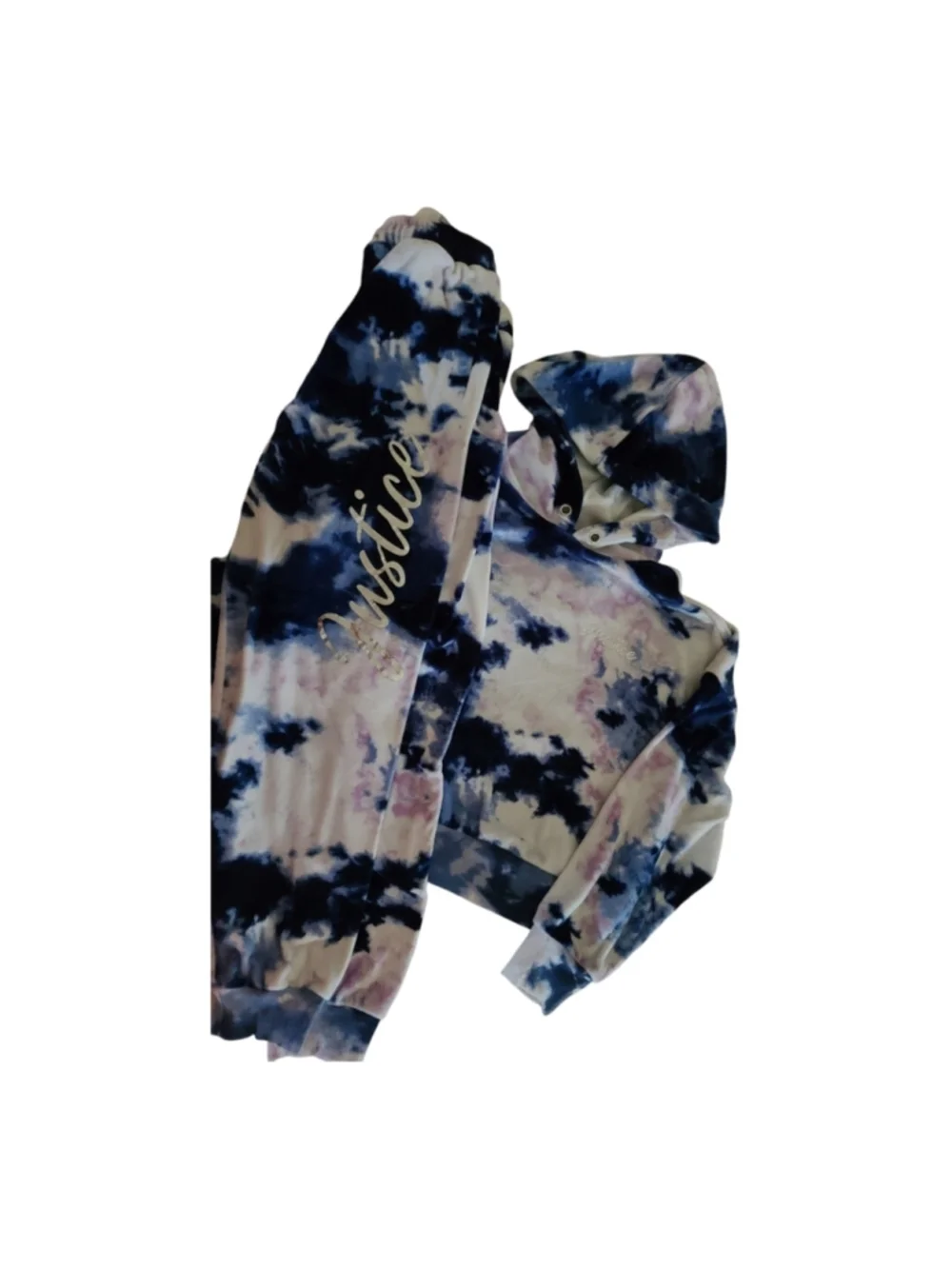 Justice Girls Tie Dye Hoodie & Jogger Set Size M (10) 2pc